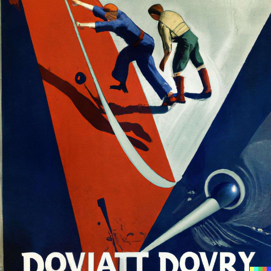 the discovery of gravity, Soviet poster